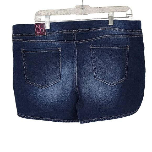 No Boundaries Women's Blue Super Soft Drawstring Mid-Rise Pull-on Shorts Size 19 - Picture 2 of 3